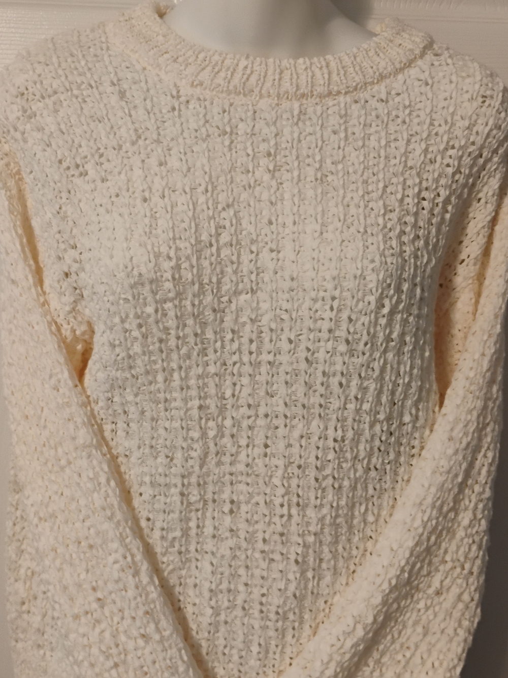 a new day Cream Chunky Textured Crewneck Sweater